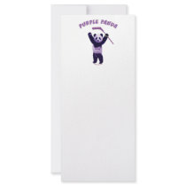Purple Panda Hockey Bear rack cards by HappyDoggies Purple Panda Hockey Bear rack cards
