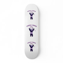 Purple Panda Hockey Bear Skate Board