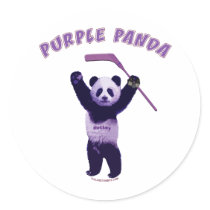Purple Panda Hockey Bear