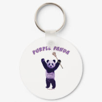Purple Panda Lacrosse keychains by HappyDoggies Purple Panda Lacrosse keychains