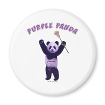 Purple Panda Lacrosse Magnets