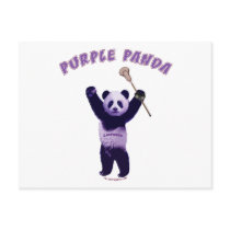 Purple Panda Lacrosse Postcards