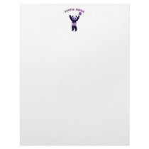 Purple Panda Ping Pong Customized Letterhead
