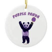 Purple Panda Ping Pong Ornament