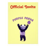 Purple Panda Ping Pong Personalized Announcements