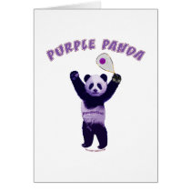 Purple Panda Racquetball Greeting Card
