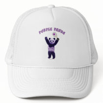 Purple Panda Racquetball Trucker Hats