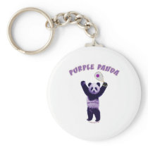 Purple Panda Racquetball Key Chains