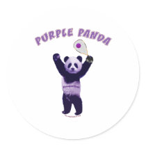 Purple Panda Racquetball Stickers