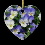 Purple Pansies Ornament
