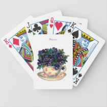 Purple Pansies Playing Cards playing cards