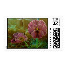 'Purple Pansies' postage stamp
