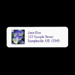 Purple Pansies Return Address Label