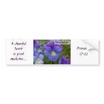 Purple Pansy - Cheerfulness Bumper Stickers