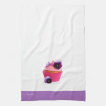 Purple Pansy Cupcake Towels