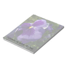 Purple Pansy; Customizable Memo Note Pads