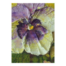 Purple Pansy Invitation