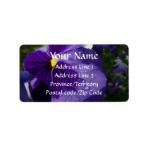 Purple Pansy Personalized Address Label