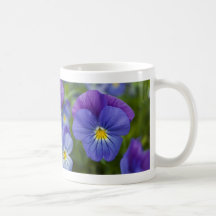 Purple Pansy Mugs