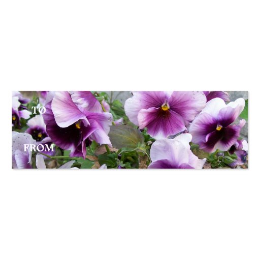 Purple Pansy Profile Card Business Cards