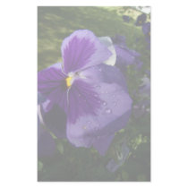 Purple Pansy Personalized Stationery