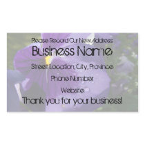 Purple Pansy Rectangular Stickers