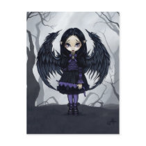 "Purple Paper Hearts" Postcard
