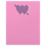Purple Paper Hearts With Arrow Stationery letterhead