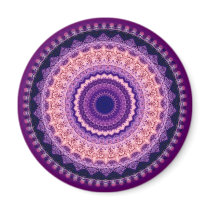 Purple Paradise Kaleidoscope Mandala fridge magnet
