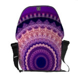 Purple Paradise Kaleidoscope Mandala messenger bag
