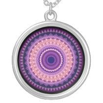 Purple Paradise Kaleidoscope Mandala Necklace necklaces