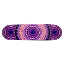 Purple Paradise Mandala kaleidoscope skateboard skateboards