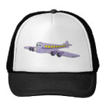 Purple Passenger Jet Cartoon Hats