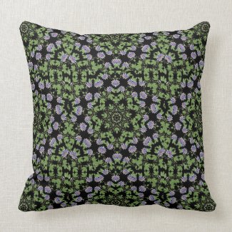 Purple Passiflora Passion Flower Pillow