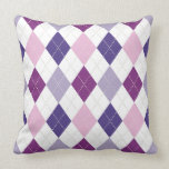 Purple Passion Argyle Two Pattern Reversible Pillows