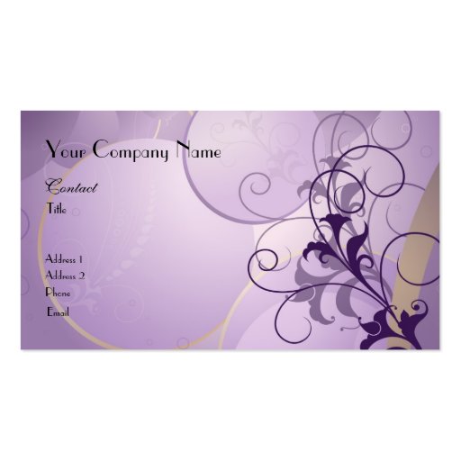 Purple Passion Business Card (front side)
