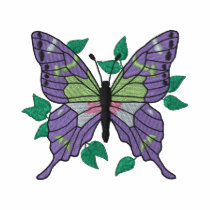 Purple Passion Butterfly embroidered shirts