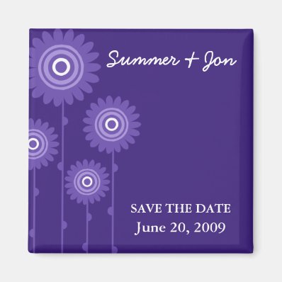 PURPLE PASSION SAVE THE DATE FRIDGE MAGNETS