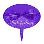 Purple Passion & Shimmer Snowflakes Wedding Cake Picks