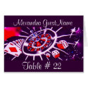 Purple Passion Table Number and Guest Name tent c card