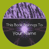 Purple Passion This Book Belongs To Sticker stickers