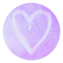 Purple Pastel Heart Stickers
