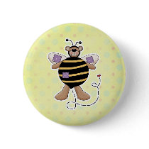 Purple Patches Bumble Bear buttons