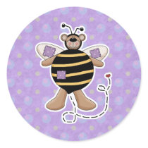 Purple Patches Bumble Bear stickers