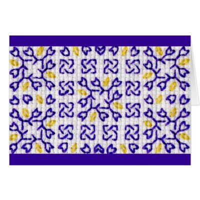 Purple patchwork card 1