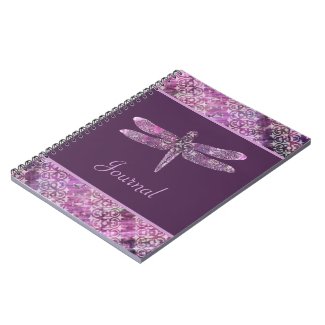 Purple Patina: Dragonfly Spiral Notebooks