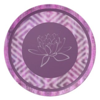 Purple Patina: Lotus Party Plate