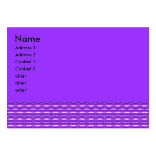 purple pattern business card (front side)