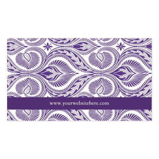 Purple Pattern Business Card (back side)