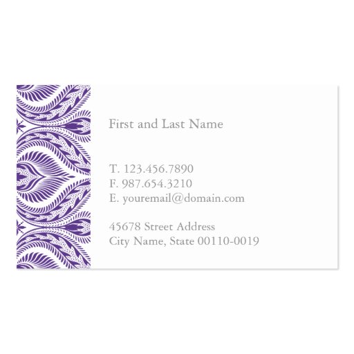 Purple Pattern Business Card